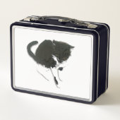 Cat Art Zwart Wit Kat (Achterkant)