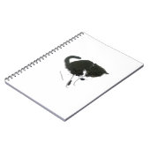 Cat Artwork Black and White Kat Notitieboek (Linkerzijde)