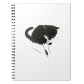 Cat Artwork Black and White Kat Notitieboek (Voorkant)