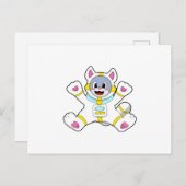 Cat as Astronaut in Costume Briefkaart (Voorkant / Achterkant)
