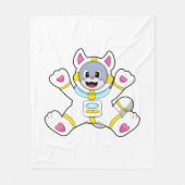 Cat as Astronaut in Costume Fleece Deken (Voorkant)