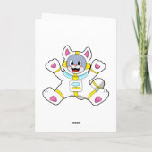 Cat as Astronaut in Costume Kaart (Achterkant)