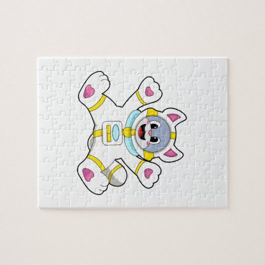 Cat as Astronaut in Costume Legpuzzel (Horizontaal)