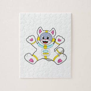 Cat as Astronaut in Costume Legpuzzel