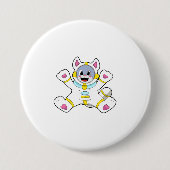 Cat as Astronaut in Costume Ronde Button 7,6 Cm (Voorkant)
