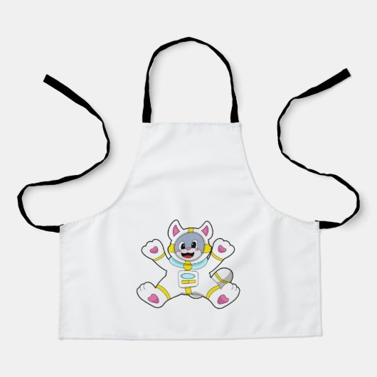 Cat as Astronaut in Costume Schort (Voorkant)