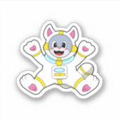 Cat as Astronaut in Costume Sticker (Voorkant)