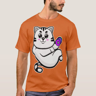 Cat as Bodybuilder with Dumbbell T-shirt