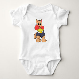 Cat as Boxer at Boxing Romper