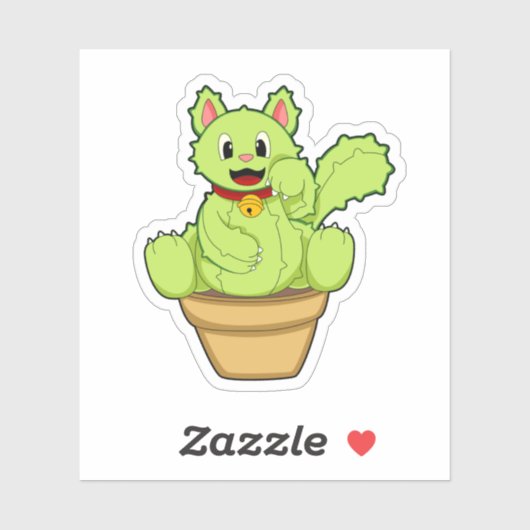 Cat as Cactus Sticker (Vel)