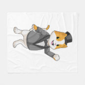 Cat as Groom with Ribbon Fleece Deken (Voorkant (Horizontaal))