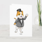 Cat as Groom with Ribbon Kaart (Achterkant)