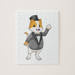 Cat as Groom with Ribbon Legpuzzel
