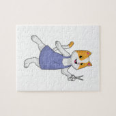 Cat as Hair stylist with Scissors Legpuzzel (Horizontaal)