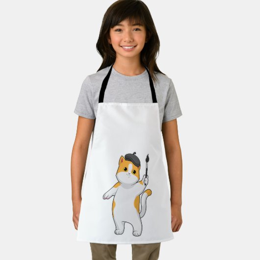 Cat as Painter with Paint brush Schort (Insitu)