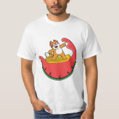 Cat as Surfer with Watermelon T-shirt (Voorkant)