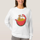 Cat as Surfer with Watermelon T-shirt (Voorkant)