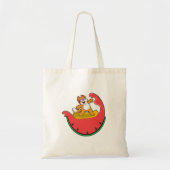 Cat as Surfer with Watermelon Tote Bag (Voorkant)