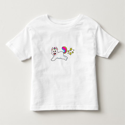 Cat as Unicorn Kinder Shirts (Voorkant)