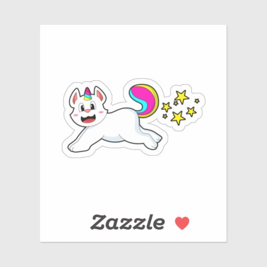 Cat as Unicorn Sticker (Vel)