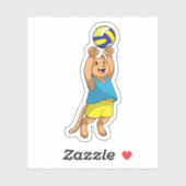 Cat as Volleyball player with Volleyball Sticker (Vel)
