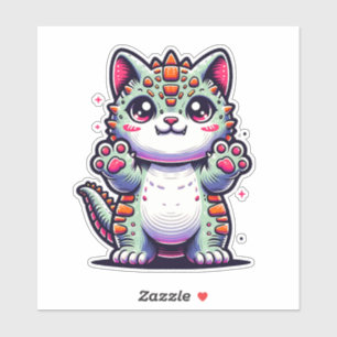 Cat-asaurus Rex in actie Sticker