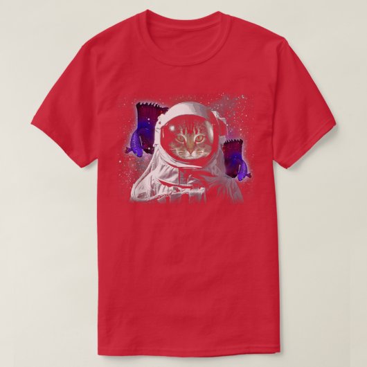 Cat Astronaut Catronaut Deep In Space Cosmic Kitty T-shirt (Design voorkant)