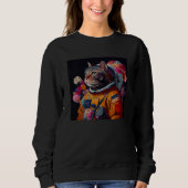 Cat Astronaut Colorful Trui (Voorkant)