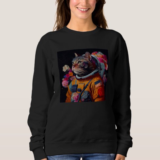 Cat Astronaut Colorful Trui (Voorkant)