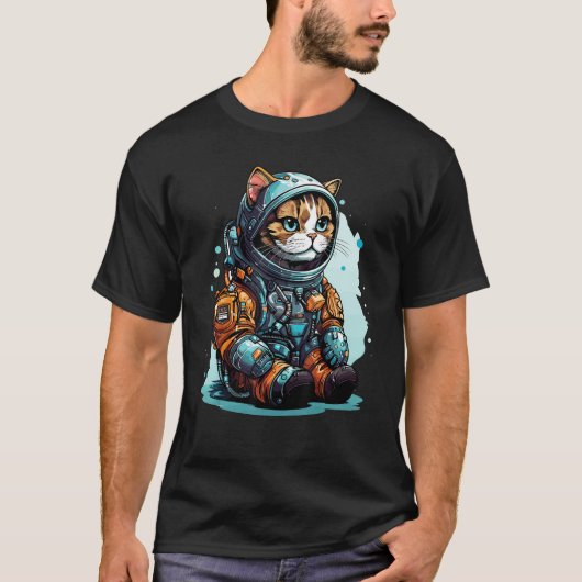Cat Astronaut Helmet Space Explorer Astronauts Cat T-shirt (Voorkant)
