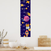 Cat astronaut in de ruimte groei grafiek poster (Keuken)
