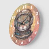 Cat Astronaut ingewikkeld gedetailleerde anime art Grote Klok (Hoek)