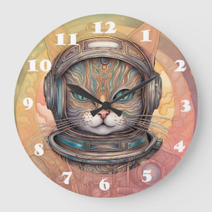 Cat Astronaut ingewikkeld gedetailleerde anime art Grote Klok