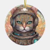 Cat Astronaut ingewikkeld gedetailleerde anime kun Keramisch Ornament (Voorkant)