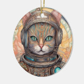 Cat Astronaut ingewikkeld gedetailleerde anime kun Keramisch Ornament (Links)