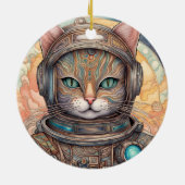 Cat Astronaut ingewikkeld gedetailleerde anime kun Keramisch Ornament (Achterkant)