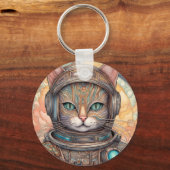 Cat Astronaut ingewikkeld gedetailleerde anime kun Sleutelhanger (Achterkant)