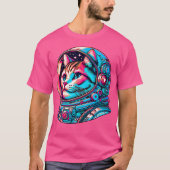 Cat Astronaut Kitten Kosmonaut Cyberpunk T-shirt (Voorkant)