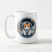 Cat Astronaut Koffiemok (Links)