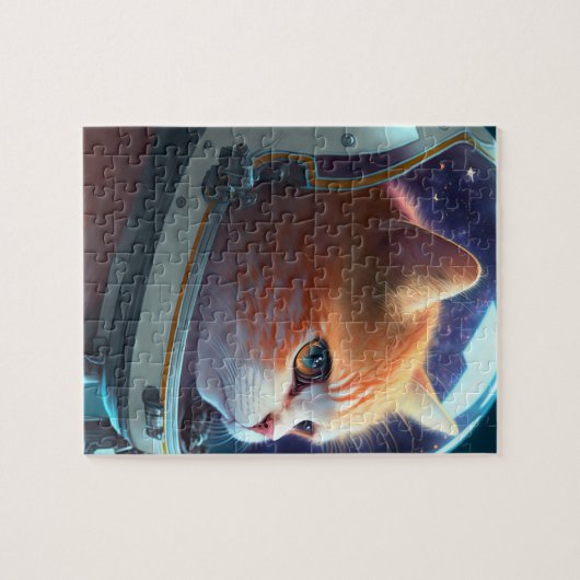 Cat Astronaut Legpuzzel (Horizontaal)