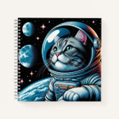 Cat astronaut notitieboek! notitieboek (Voorkant)