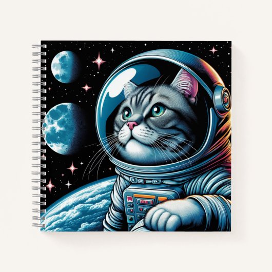 Cat astronaut notitieboek! notitieboek (Voorkant)