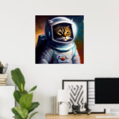 Cat Astronaut Poster (Thuiskantoor)