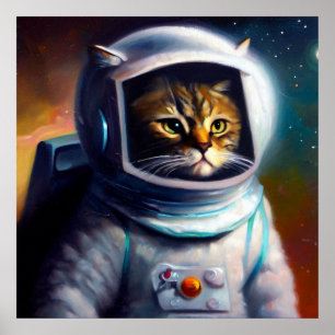 Cat Astronaut Poster