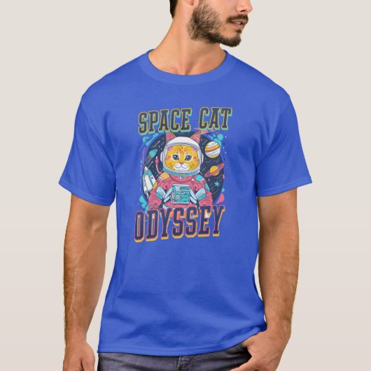 Cat Astronaut Space Cat Odyssey vrienden T-shirt (Voorkant)