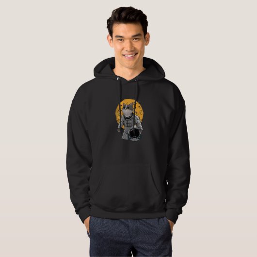 Cat Astronaut  Space Cat Spaceman Space Hoodie (Voorkant volledig)