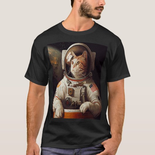 Cat Astronaut Space T-shirt (Voorkant)