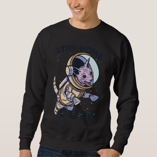 Cat Astronaut Space Trui (Voorkant)