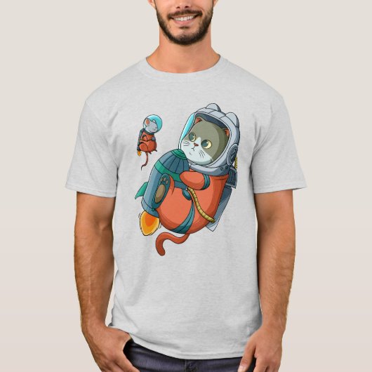 Cat Astronaut T-Shirt (Voorkant)