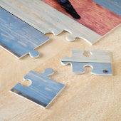 Cat at a Dart Board Jigsaw Puzzle Legpuzzel (Zijkant)